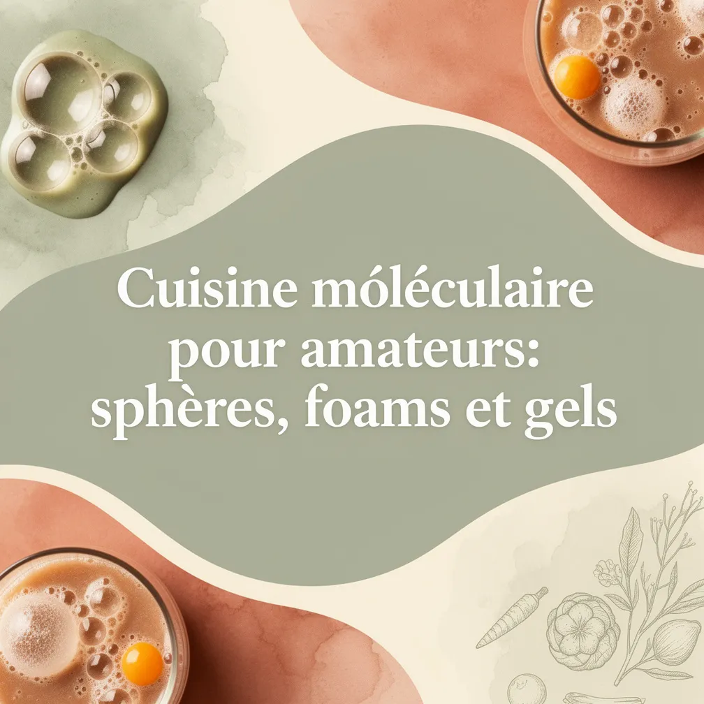 Cuisine moléculaire pour amateurs: sphères, foams et gels
