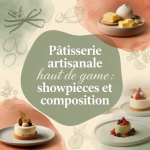 Pâtisserie artisanale haut de gamme: showpieces et composition