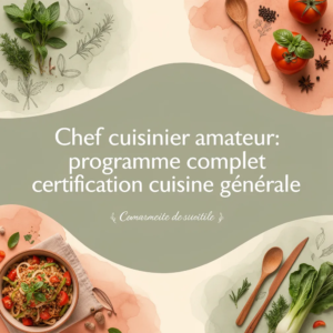 Chef cuisinier amateur: programme complet certification cuisine générale