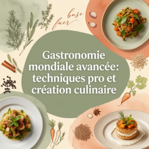 Gastronomie mondiale avancée: techniques pro et création culinaire